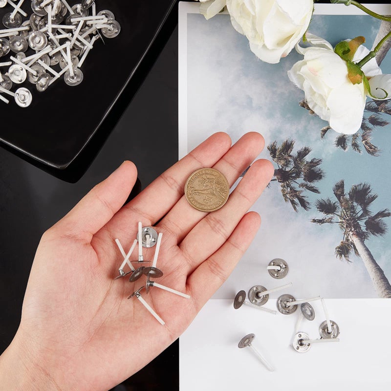 PH PandaHall 500pcs Candle Wicks 1 Inch Low Smoke Tea Light Wicks with Metal Tabs Pre-Waxed Candle Wick for Holiday Wedding Birthday Party Christmas Valentines Halloween Candle Making Supplies - Image 5